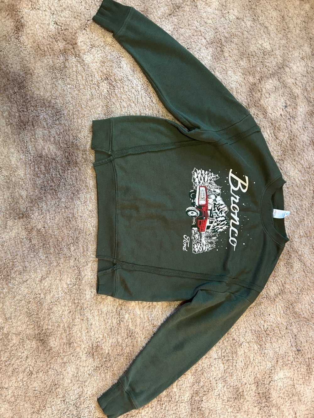 Womens Dark Green Ford Sweatshirt Size Medium